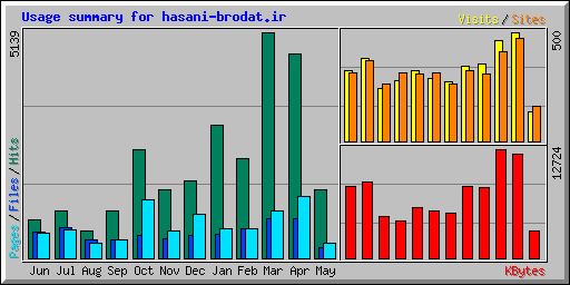 Usage summary for hasani-brodat.ir